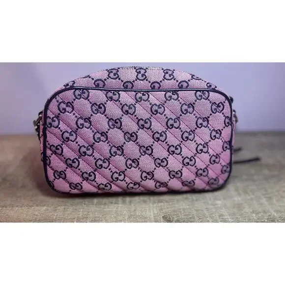 🩷SOLD🩷 Gucci Marmont Pink Quilted Camera Bag - Picture 6 of 9